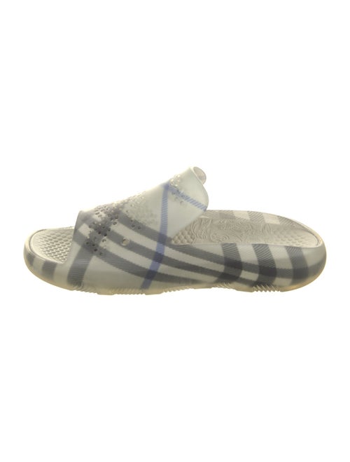 Burberry Rubber Plaid Print Slides
