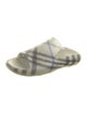 Burberry Rubber Plaid Print Slides