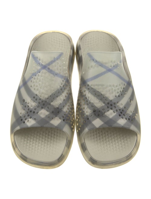 Burberry Rubber Plaid Print Slides