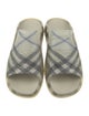 Burberry Rubber Plaid Print Slides