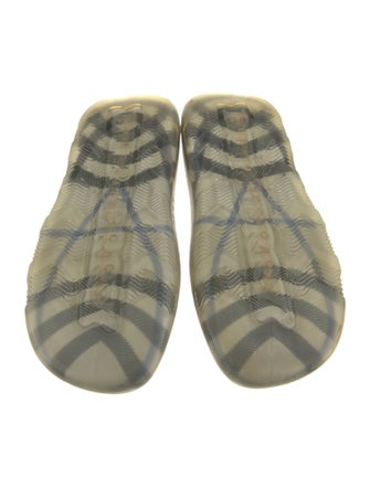 Burberry Rubber Plaid Print Slides
