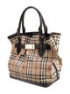Burberry Haymarket Check Top Handle Bag Large