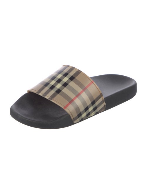 Burberry Nova Check Pattern Rubber Slides