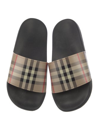 Burberry Nova Check Pattern Rubber Slides
