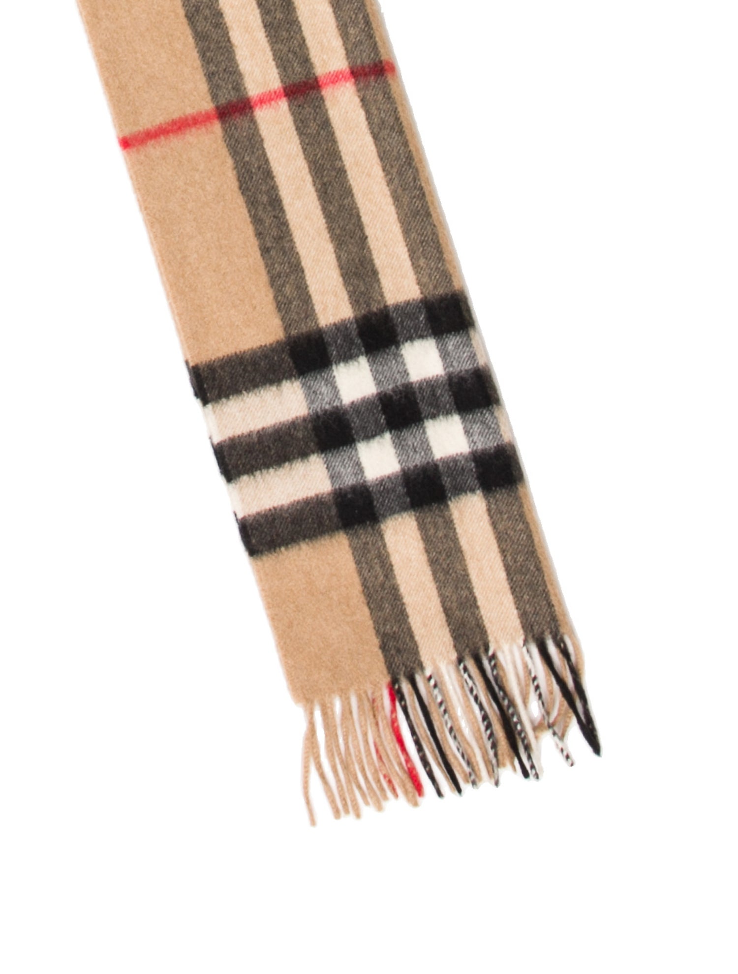 Burberry Cashmere Plaid Print Scarf