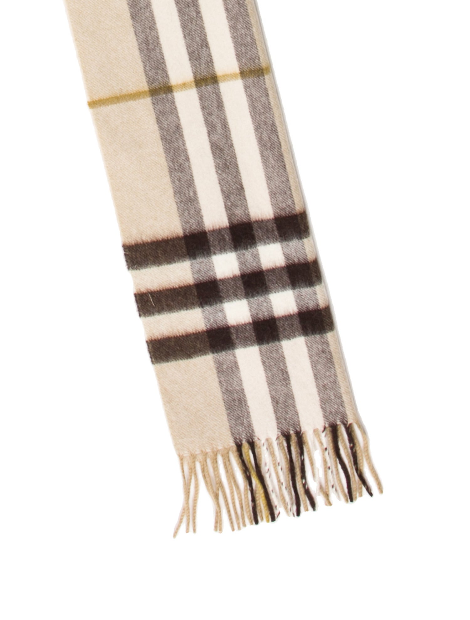 Burberry Cashmere Plaid Print Scarf