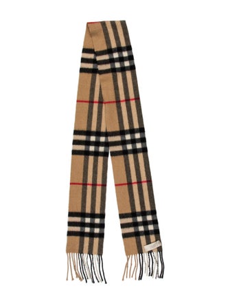 Burberry Cashmere House Check Pattern Scarf