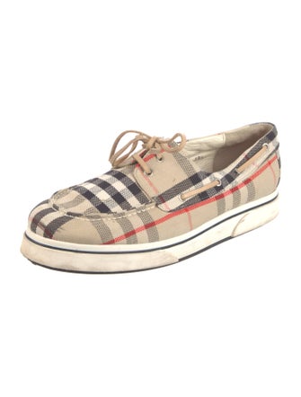 Burberry Nova Check Pattern Canvas Espadrilles