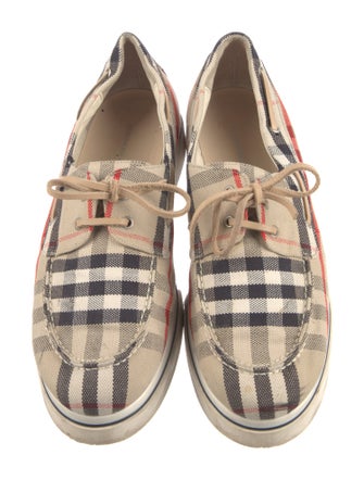 Burberry Nova Check Pattern Canvas Espadrilles