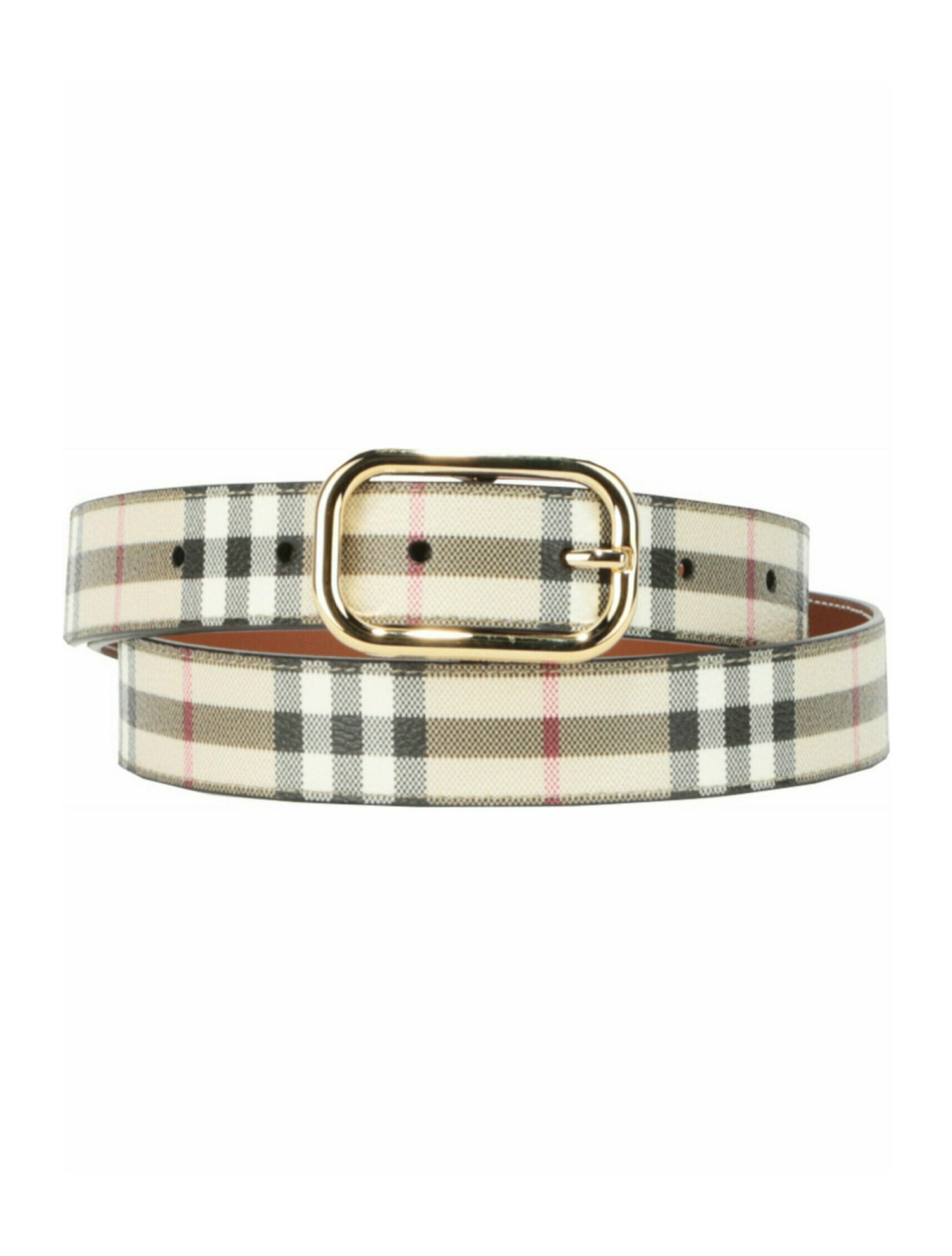 Burberry House Check Pattern Calfskin Belt w/ Tags