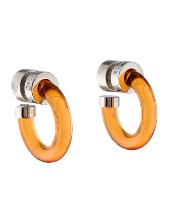Burberry Acetate Hoop Earrings
