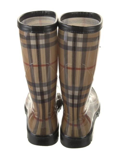 Burberry Haymarket Check Pattern Rubber Rain Boots