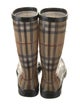Burberry Haymarket Check Pattern Rubber Rain Boots