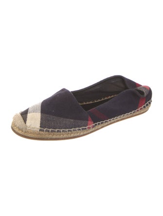 Burberry Nova Check Pattern Canvas Espadrilles