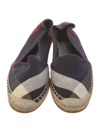 Burberry Nova Check Pattern Canvas Espadrilles
