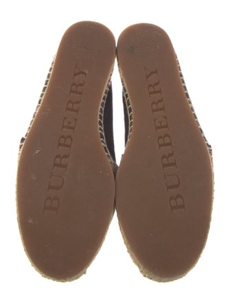 Burberry Nova Check Pattern Canvas Espadrilles