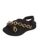 Burberry Canvas Chain-Link Accents Slingback Sandals