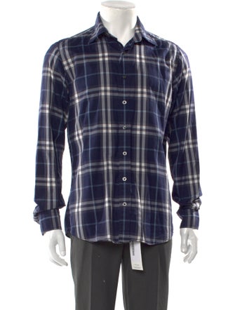 Burberry Nova Check Pattern Long Sleeve Shirt