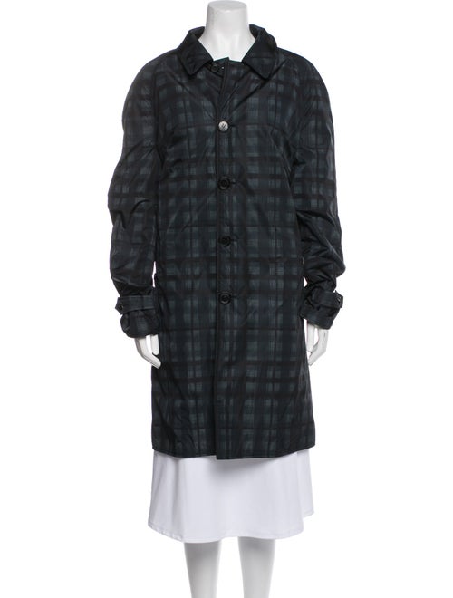 Burberry Plaid Print Trench Coat