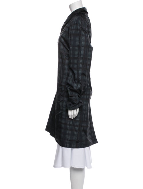 Burberry Plaid Print Trench Coat