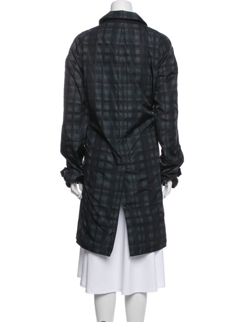 Burberry Plaid Print Trench Coat