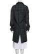 Burberry Plaid Print Trench Coat