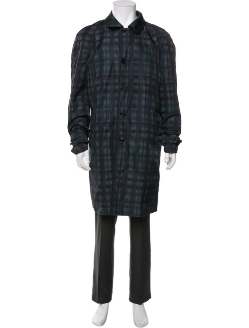 Burberry Plaid Print Trench Coat