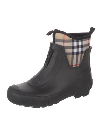 Burberry House Check Pattern Rubber Rain Boots