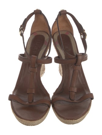 Burberry House Check Pattern Leather Espadrilles