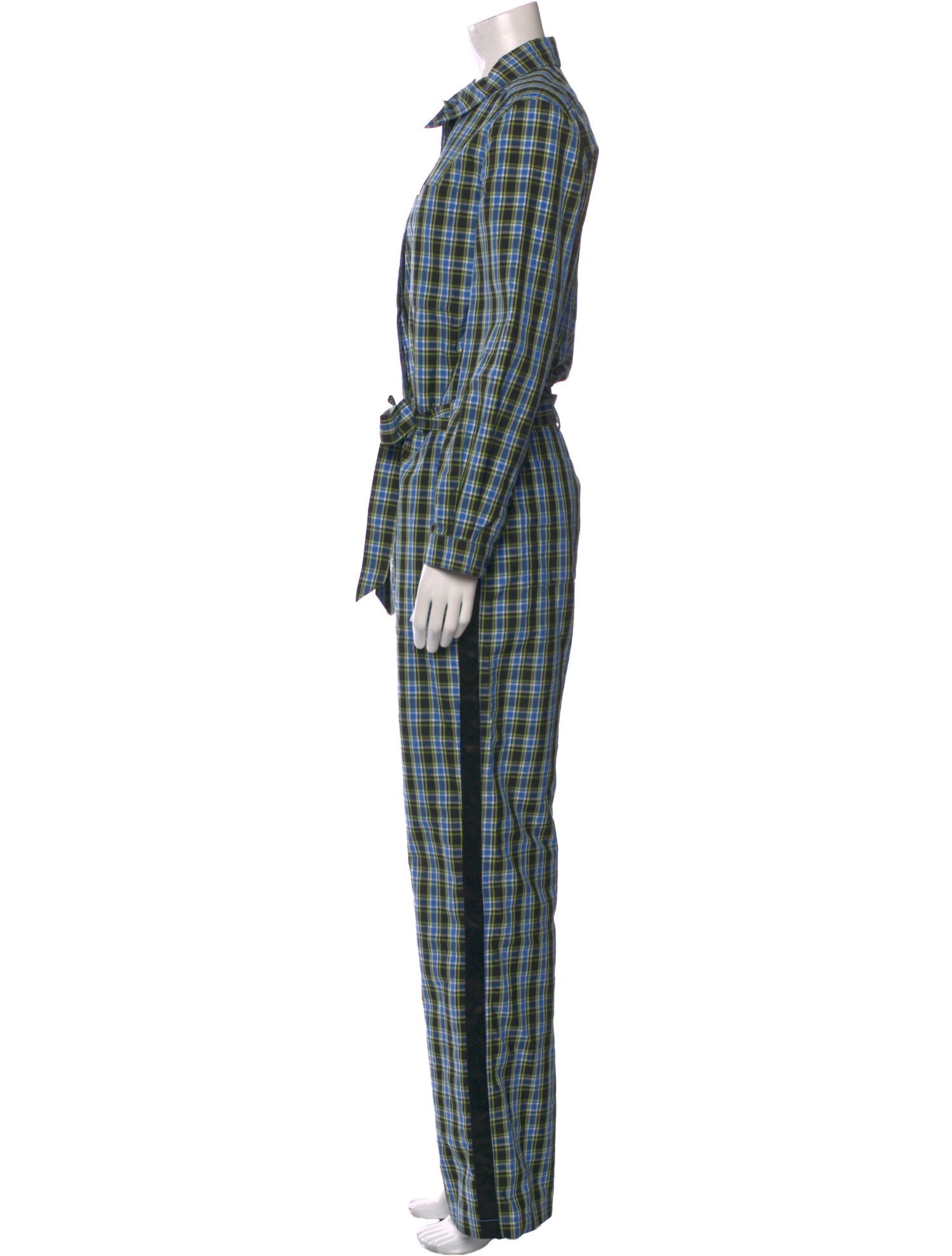 Burberry Plaid Print Jumpsuit