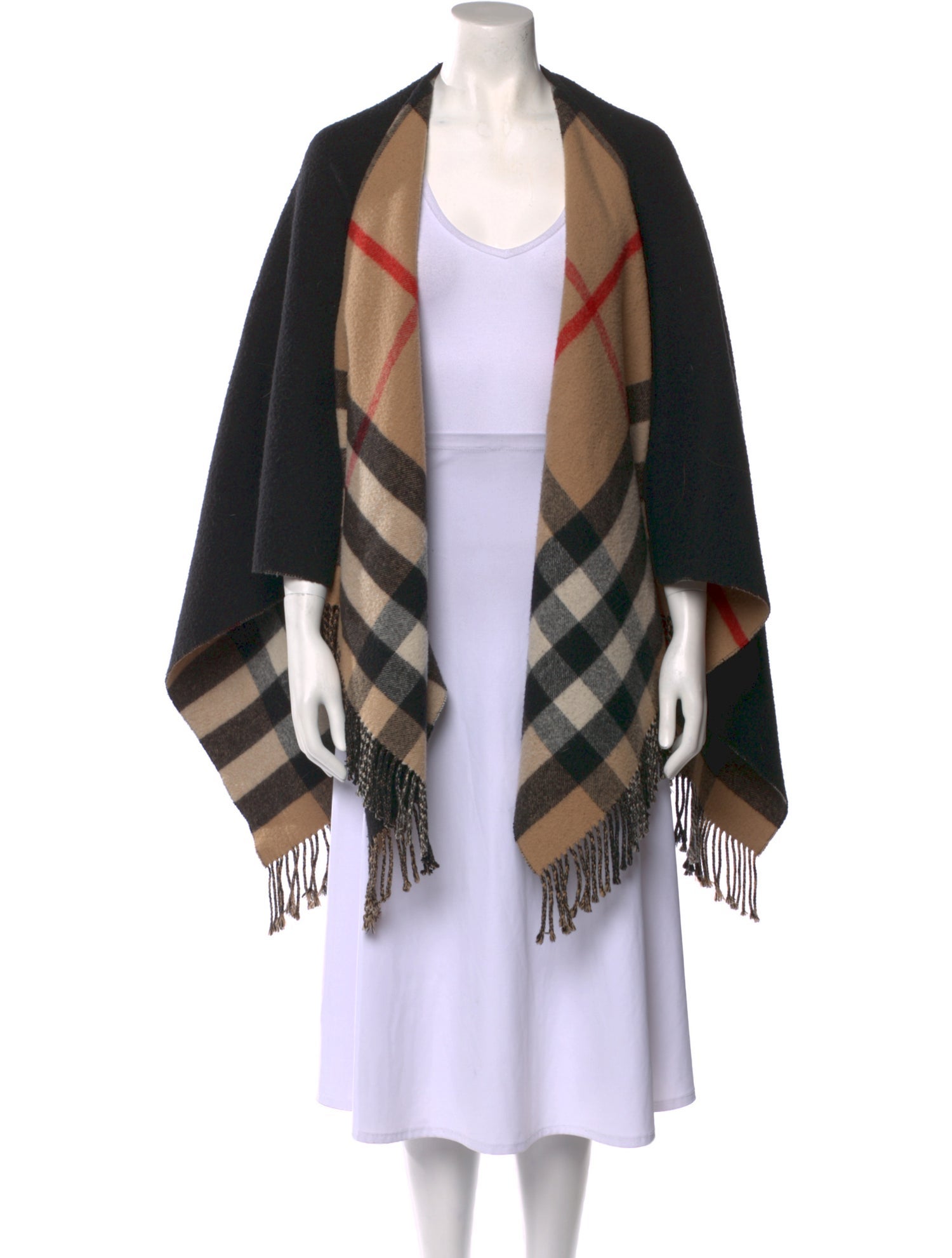 Burberry Wool Plaid Print Sweater