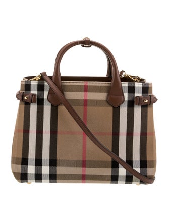 Burberry Canvas Top Handle Bag