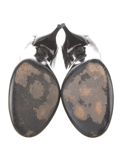 Burberry Patent Leather Plaid Print Pumps