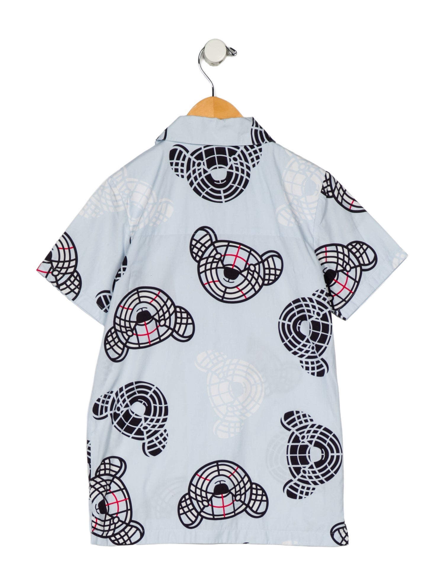 Burberry Kids Boys' Printed Short Sleeve Button Up Shirt
