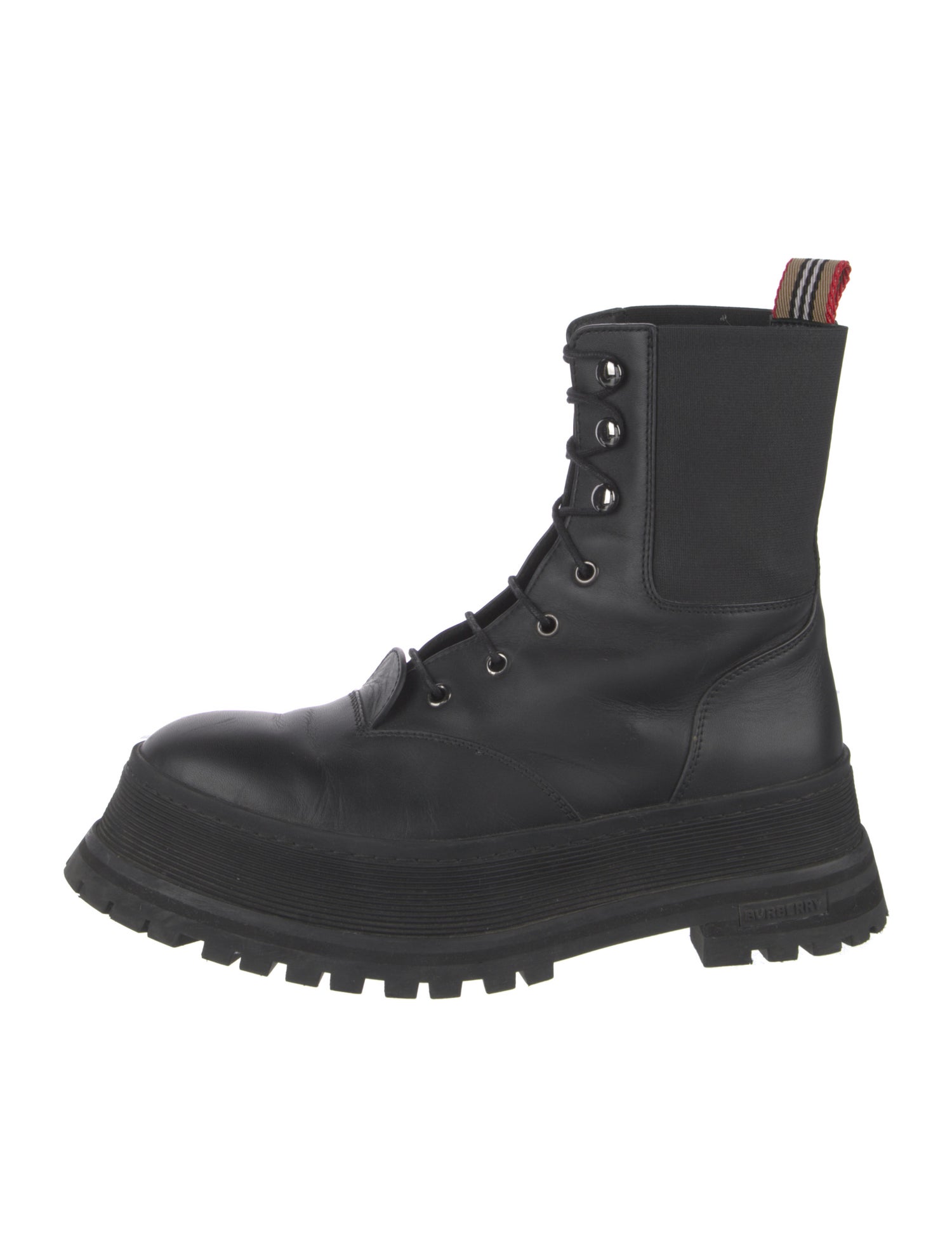 Burberry Leather Combat Boots