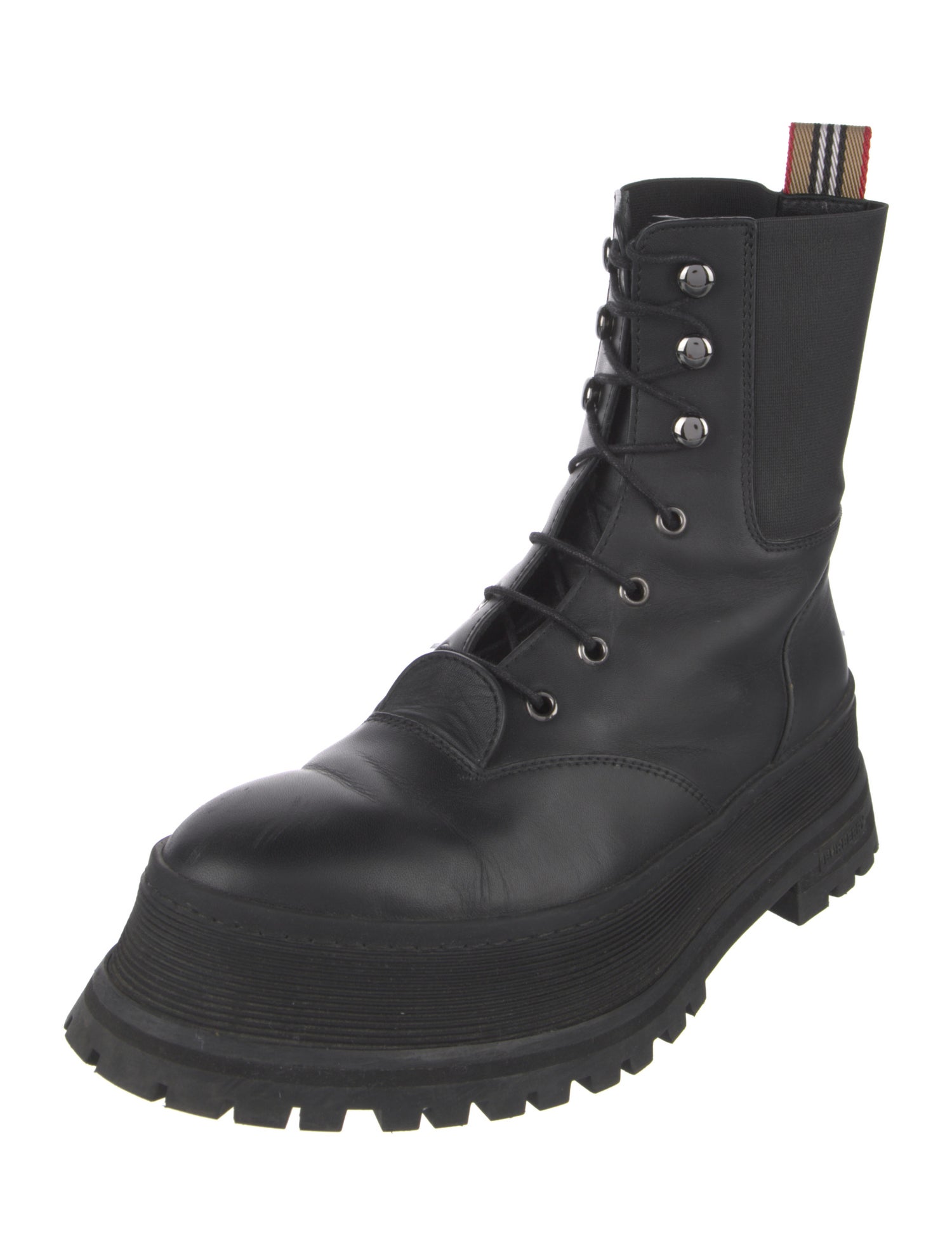 Burberry Leather Combat Boots