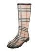 Burberry Super Nova Check Pattern Rubber Rain Boots