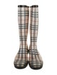 Burberry Super Nova Check Pattern Rubber Rain Boots