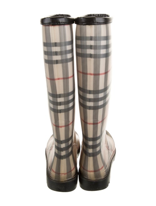 Burberry Super Nova Check Pattern Rubber Rain Boots