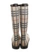 Burberry Super Nova Check Pattern Rubber Rain Boots