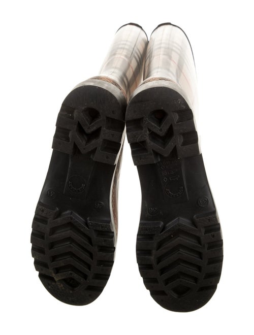 Burberry Super Nova Check Pattern Rubber Rain Boots