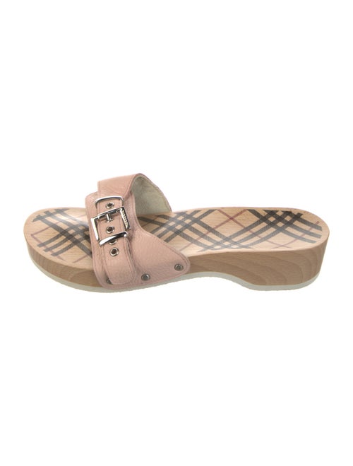 Burberry Leather Printed Slides