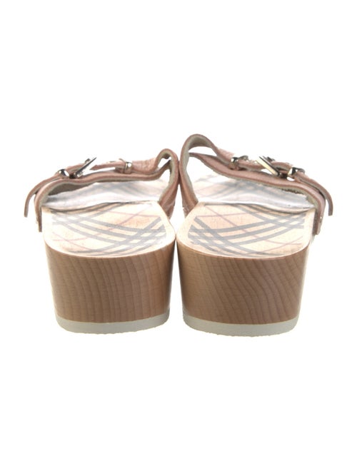 Burberry Leather Printed Slides