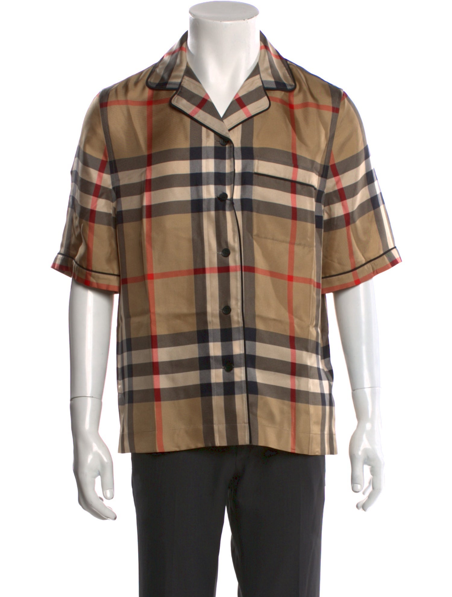 Exploded Check Pattern Burberry London Exploded Check Pattern Silk Shirt - Brown Casual Shirts ...