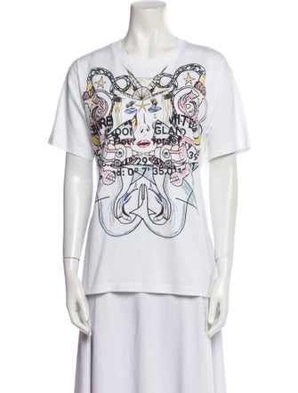 Burberry Printed Scoop Neck T-Shirt