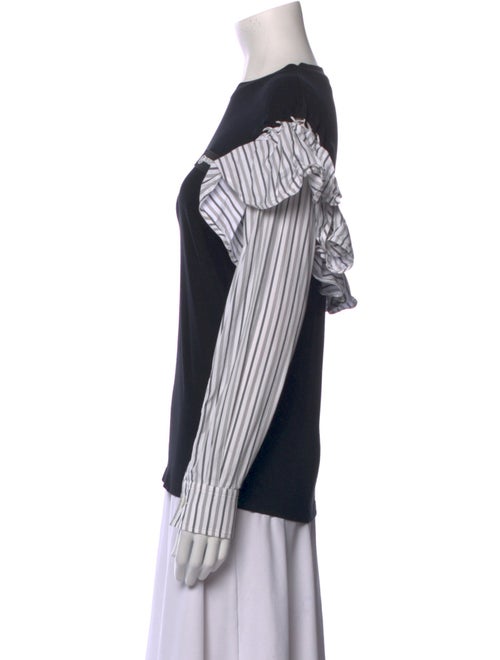 Burberry Striped Crew Neck Top