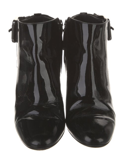 Burberry Nova Check Pattern Patent Leather Boots