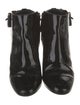 Burberry Nova Check Pattern Patent Leather Boots