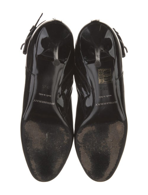 Burberry Nova Check Pattern Patent Leather Boots