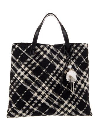 Burberry Wool Top Handle Bag